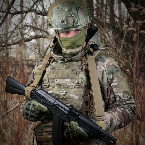 Ремінь  одно/двоточковий для АК, AR   карабіном H&K та за звуження прикладу койот | Зображення 1