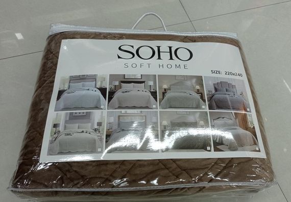 Покривало Soho 220x240 см VELVET Vip Romb Latte | Зображення 1