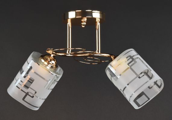 Люстра стельова на 2 лампочки 27287 Золото 26х23х43 см. | Зображення 2