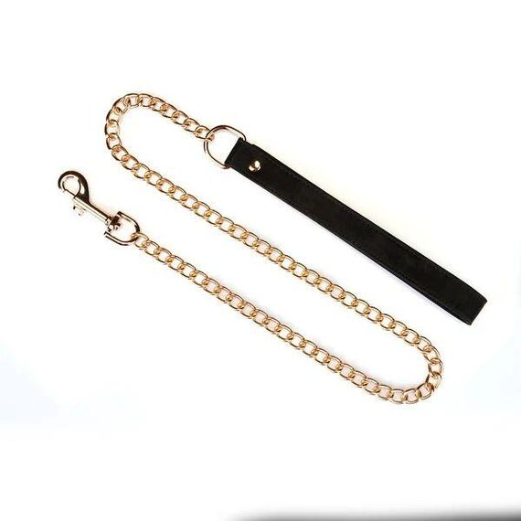 Нашийник з повідцем Liebe Seele Boudoir Amor Collar with Leash Black, три кільця Sex Aura | Зображення 7
