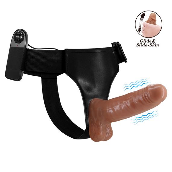 Страпон - Ultra Vibrating Realdeal Penis Strap On 6.2" sexstyle | Зображення 6