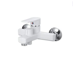 Змішувач для ванни Plamix OSCAR-009 EURO SET WHITE (зі шлангом, лійкою та кронштейном) (PM0699)