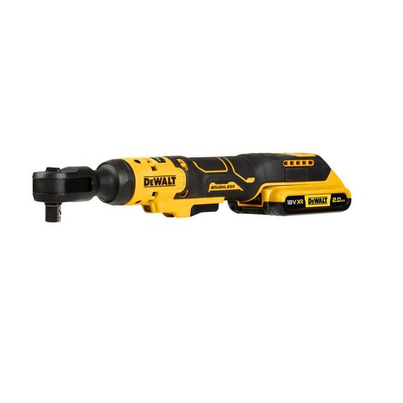 Гайковерт угловой - трещётка аккумуляторный бесщёточный 95Нм DeWALT DCF512D1 | Зображення 1