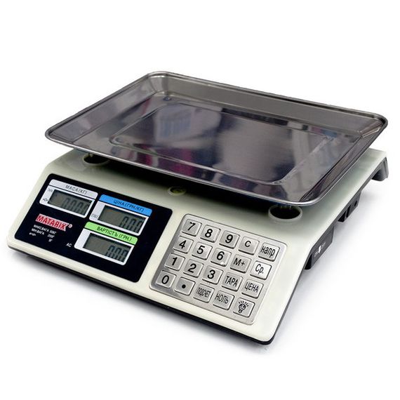 Ваги торговельні електронні з лічильником ціни на 50кг KE-281 Matarix MX-414 | Зображення 1