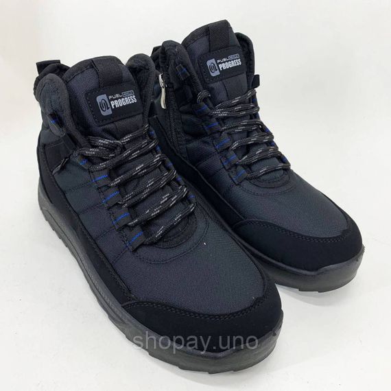 Ботинки кроссовки мех 44р, Мужские зимние утепленные кожаные кроссовки Зимние повседневные HU-51 | Зображення 9
