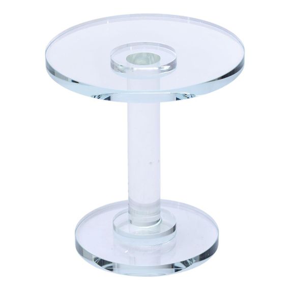 Тортівниця скляна на ніжці 12×13.5 см кругла стійка для торта, капкейків HP-4-69L | Зображення 1