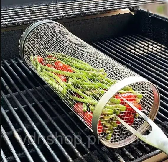 Сітка-гриль для овочів GRIL без ручки, метал + щітка | Зображення 1