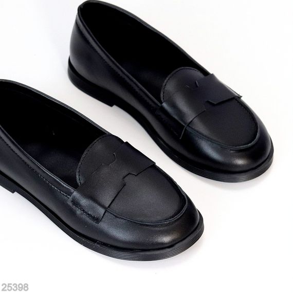 Зручні чорні туфлі лофери натуральна шкіра в асортименті | Зображення 3