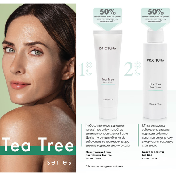 Очищаючий гель для обличчя з жирною та комбінованою шкірою Farmasi Tea Tree 100 мл | Зображення 2