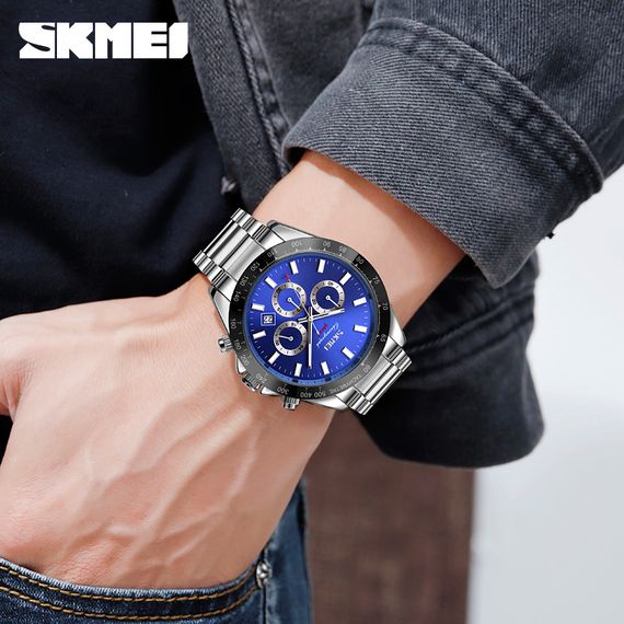 Чоловічий годинник Skmei 9259SIBU Silver-Blue | Зображення 2