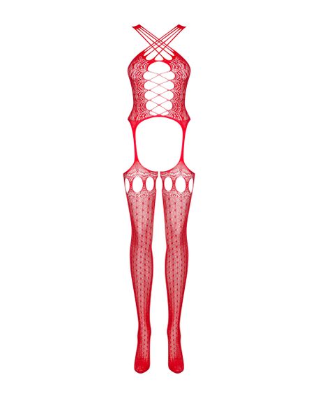 Комбінезон Obsessive Bodystocking G313 czerwony S/M/L | Зображення 4