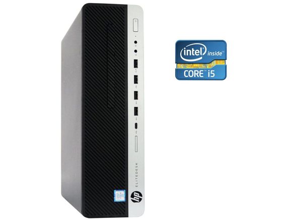 ПК HP EliteDesk 800 G3 SFF / Intel Core i5-7500 (4 ядра по 3.4 - 3.8 GHz) / 8 GB DDR4 / 256 GB SSD / Intel HD Graphics 630 б/в
