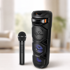 Колонка ZQS8301 Bluetooth 8дюймов / Колонка с беспроводным микрофоном / Акустическая система + пульт ДУ