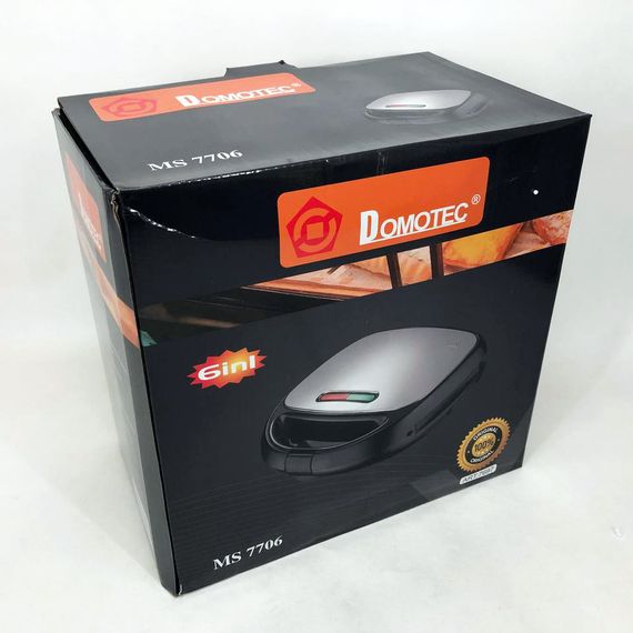 Бутербродница вафельница орешница электрическая для дома Domotec MS-7706 1000 w, Бутербродница 4в1 QH-68 | Зображення 2