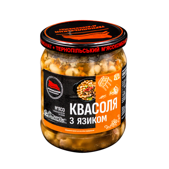 Фасоль с языком Тернопольский мясокомбинат 500 г