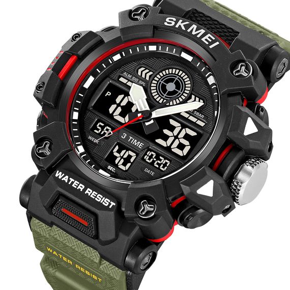 Чоловічий годинник Skmei 2226AG Army Green | Зображення 2
