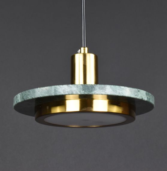 Люстра світлодіодна підвісна LED світильник для квартири на стелю лед 27315 Латунь 15-165х20х20 см. | Зображення 1