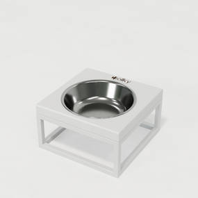 Миска на подставке для кошек и маленьких собак Hollky Base Solo S (1 × 0,45 л) Solo S-18187-WHWH