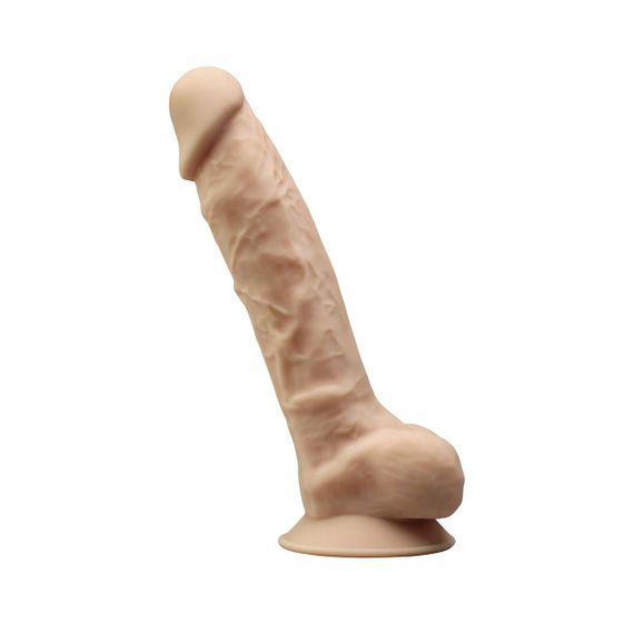 Фалоімітатор з вібрацією SilexD Vetus Vibro Flesh (MODEL 1 size 8in) + LRS, двошаровий, діам. 4,2 см Sex Aura | Зображення 2