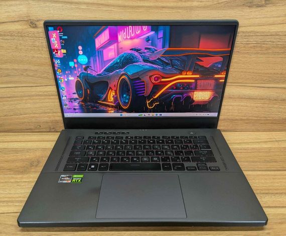 Игровой ноутбук Asus ROG Zephyrus GA503Q / 15.6" (2560x1440) IPS / AMD Ryzen 9 5900HS (8 (16) ядер по 3.0 - 4.6 GHz) / 24 GB DDR4 / 1000 GB SSD / nVidia GeForce RTX 3070, 8 GB GDDR6, 256-bit / Windows 11 б/у + Подарок Беспроводная мышь / USB | Зображення 1