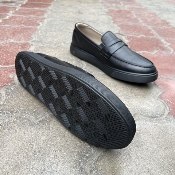 Шкіряні чоловічі лофери на масивній підошві 46 розмір | Зображення 4