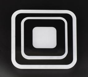 Сучасний квадратний світильник стельовий LED для кімнати кухні ванної 26129 Чорний 4х30х30 см.