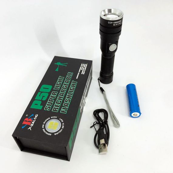 Ліхтар акумуляторний Bailong BL 611-P50, Ліхтарик поліс, Тактичний ліхтар, Ручний ліхтарик led | Зображення 8