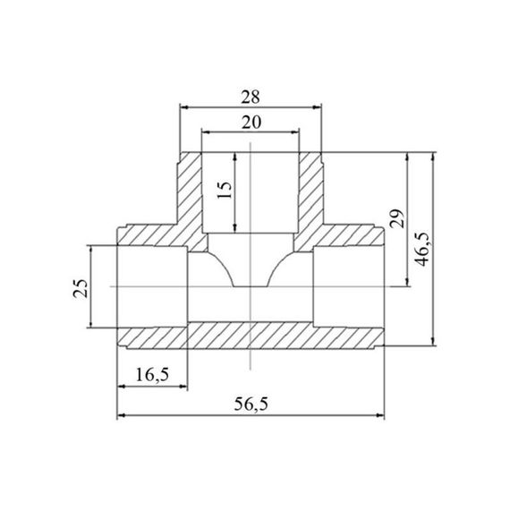 Трійник PPR Blue Ocean "Білий" 25х20х25 редукційний | Зображення 1