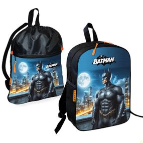 Шкільний рюкзак дитячий Бетмен + Сумка для взуття спортивної форми рюкзак-мішок для хлопчика (01673)