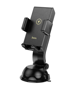 Автотримач Hoco HW22 на панель (затискач) бездротова швидка зарядка для телефону 15W Чорний