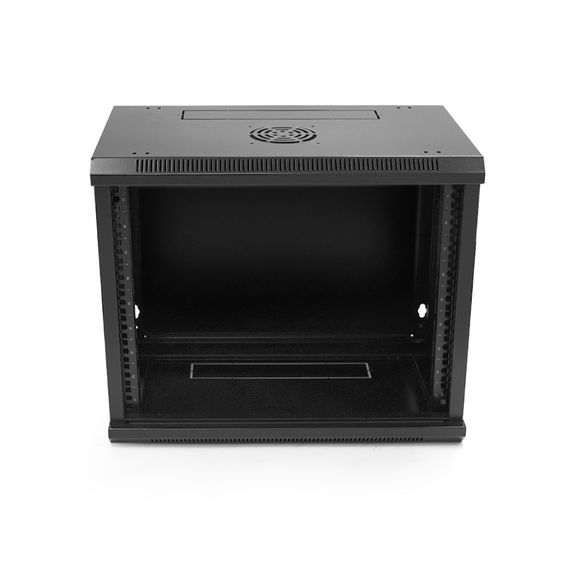 Шафа Merlion 9U, 600*350*500 (Ш*Г*В) мм загартоване скло, чорна, сталь 1,2мм, із замком (у розібраному вигляді!!!), Black | Зображення 2