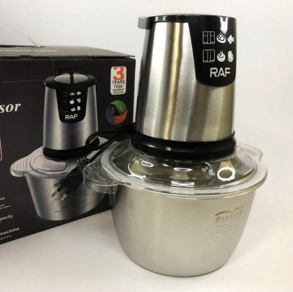 Универсальный кухонный измельчитель RAF R7009G 2,0л 1000 Вт мясорубка чоппер | Зображення 5