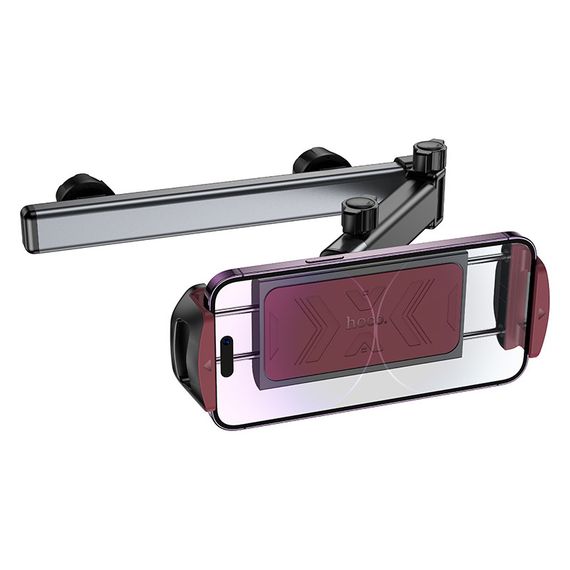 Автодержатель Hoco H69 Gamble telescopic на подголовник Black / Red | Зображення 1