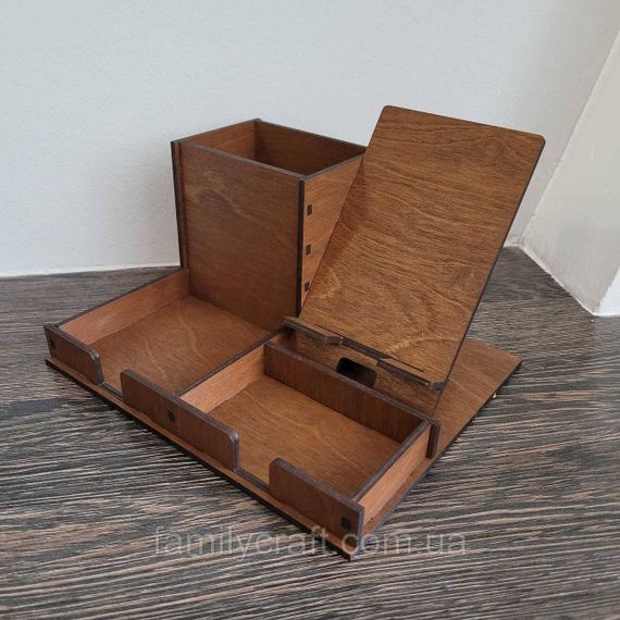 Органайзер офисный настольный для канцелярии с подставкой для телефона | Зображення 5