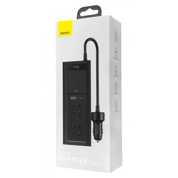 Автомобільний Інвертор Baseus In-car Inverter 150W (220V CN/EU) | Зображення 1