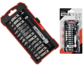 Набор прецизионных ножей скальпель технический 14 штук YATO YT-75140