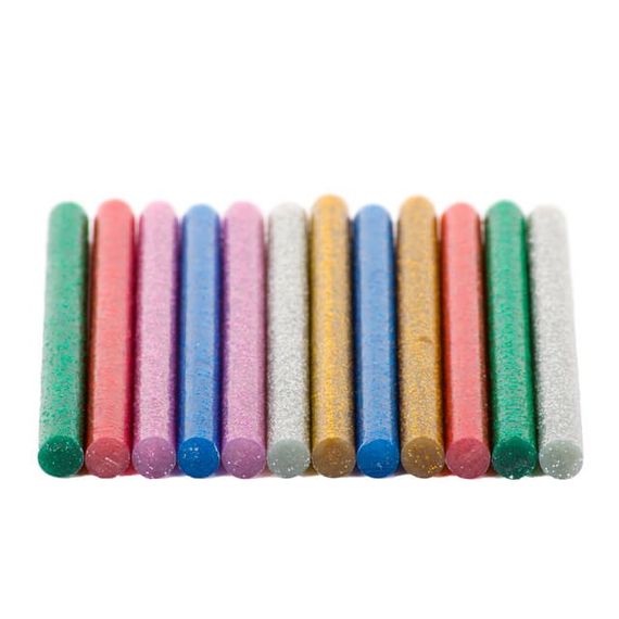 Комплект кольорових перламутрових клейових стрижнів 7.4 мм*100 мм, 12 шт. INTERTOOL RT-10331 | Зображення 3