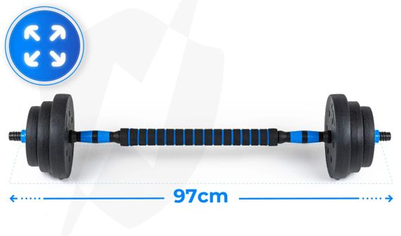 Гантелі розбірні бітумні THUNDER GYM-02 зі з'єднувачем для штанги, 2 x 10 кг (GYM-02) | Зображення 5