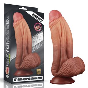 Фаллоимитатор - Dual-Layered Silicone Cock 10" Brown sexstyle