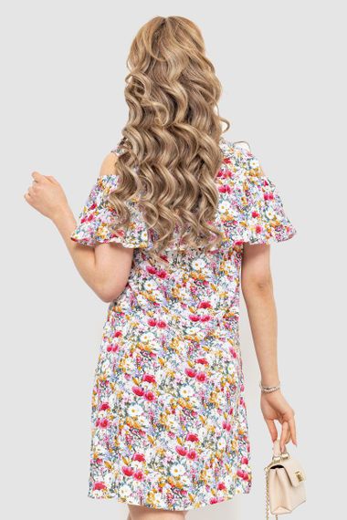 Платье с принтом  цвет молочно-красный 230R24-1 | Зображення 3