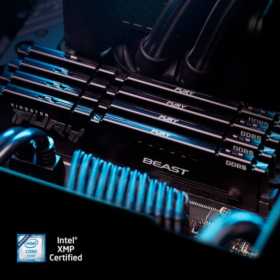 Модуль пам'яті для комп'ютера DDR5 64GB (2x32GB) 5200 MHz Beast Black Kingston Fury (ex.HyperX) (KF552C36BBEK2-64) | Зображення 7