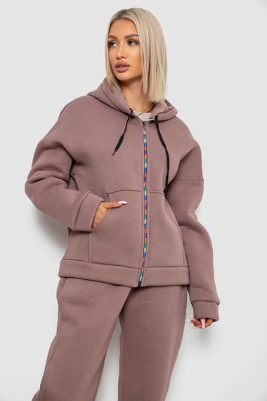 Спортивный костюм женский на флисе, цвет мокко, 238R5715 | Зображення 1