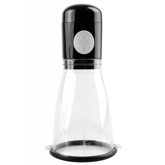 Вакуумна помпа для грудей Pipedream Fetish Fantasy автоматична, прозоро-чорна sexstyle