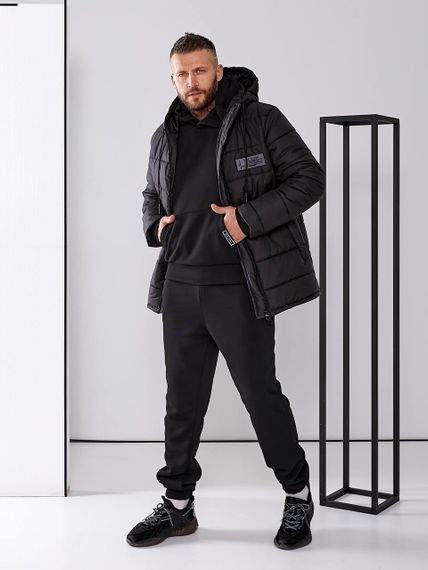 Чоловічий спортивний костюм трійка колір чорний р.XL 448009 | Зображення 7