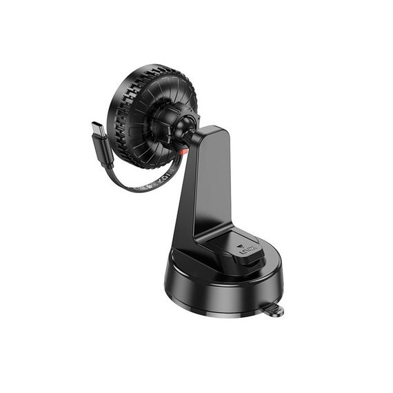 Автотримач BOROFONE BH208 + Wireless Charging 15W, кріплення на торпеду, клямка 50-90мм, Black, Box | Зображення 3