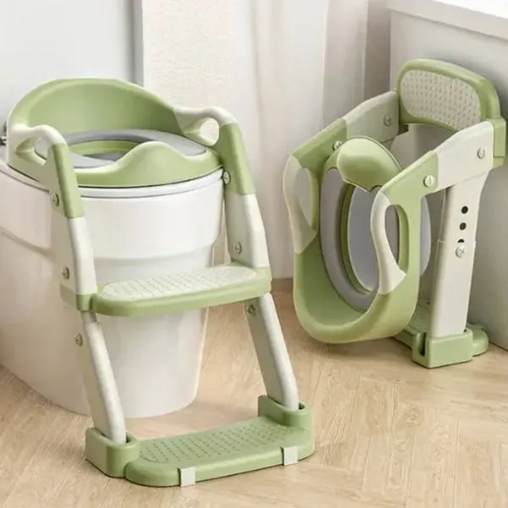 Дитяче сидіння на унітаз зі сходинкою Babycare, складана дитяча накладка на унітаз зі сходинкою Зелений | Зображення 2