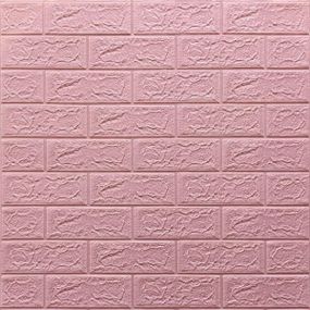 3D панель самоклеюча цегла Рожевий 700х770х5мм (004-5) SW-00000143