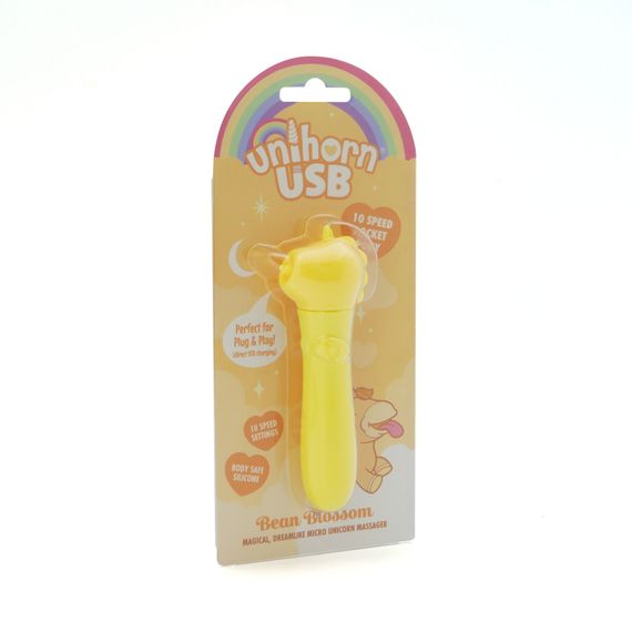 Вібратор-єдиноріжка Unihorn USB Bullet – Bean Blossom, віброкуля, USB-зарядка, 10 режимів | Зображення 3