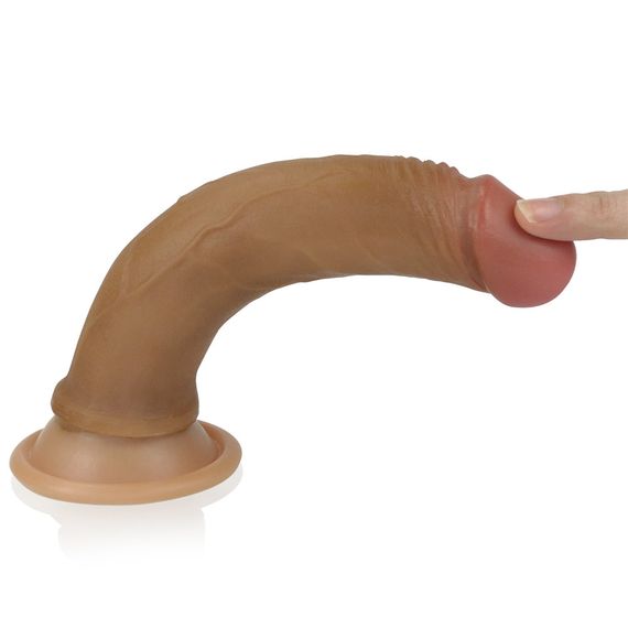 Фалоімітатор - Dual-Layered Silicone Cock 7" Brown sexstyle | Зображення 2