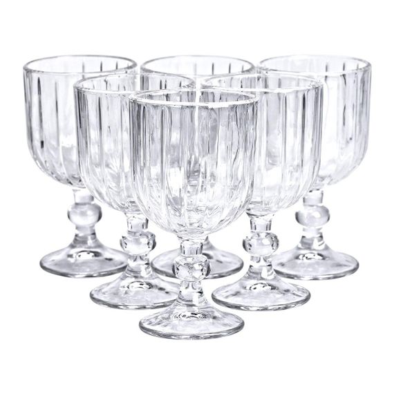 Набір келихів для вина 6 штук 400 мл скляні подарункові келихи на ніжці HP-YH-66
